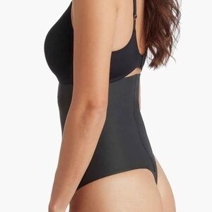 TC Black High-Waisted Firm Control Sleek Essentials High Waist Thong size small